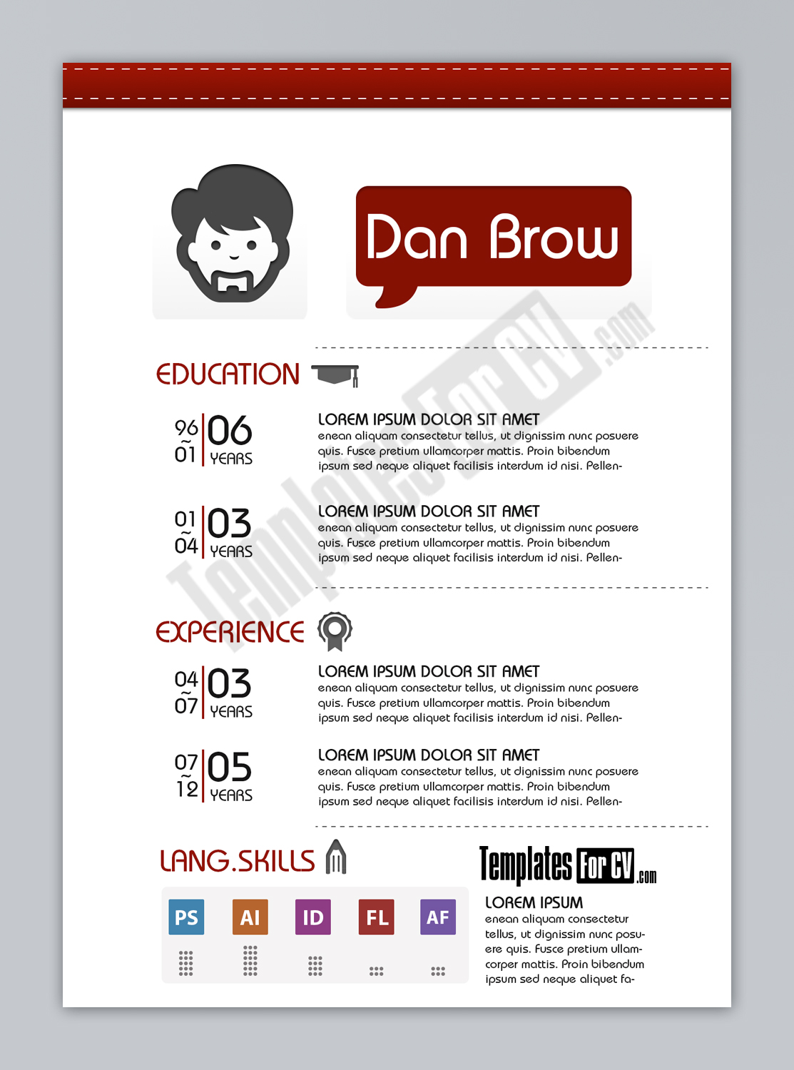 graphic arts resume