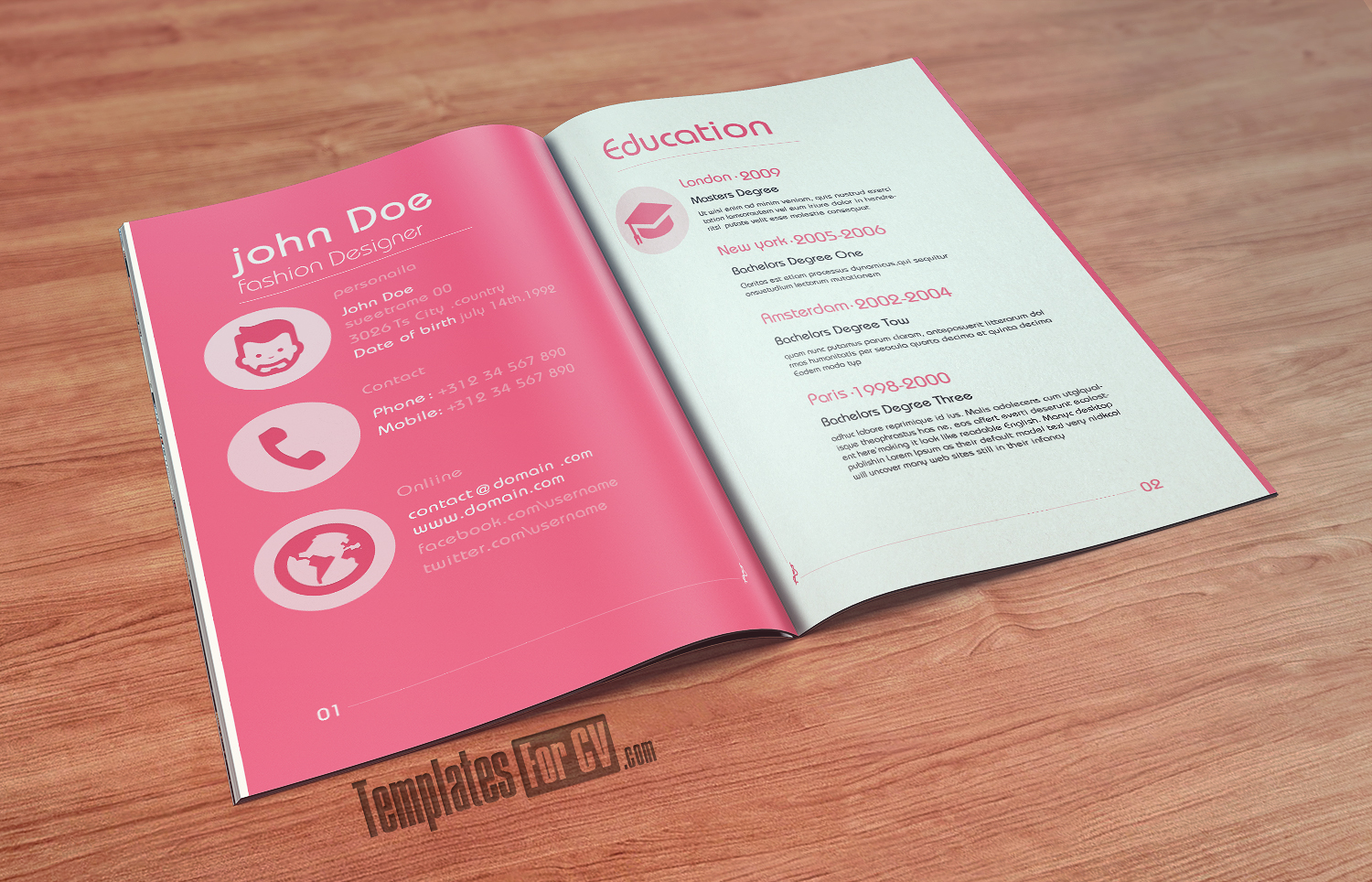 Fashion Designer Resume Template Free Download