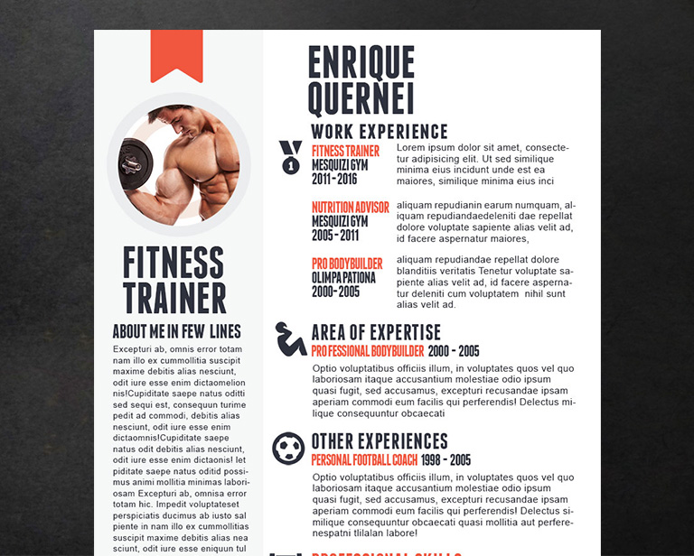Fitness Trainer Resume