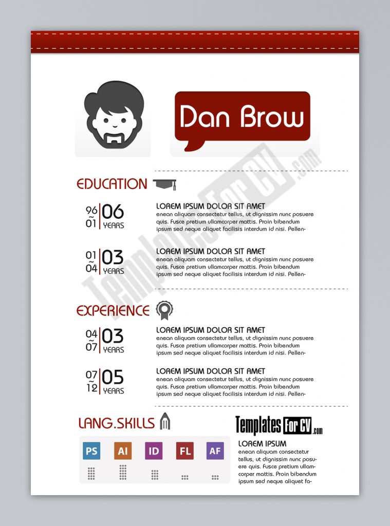 Graphic Designer resume template preview