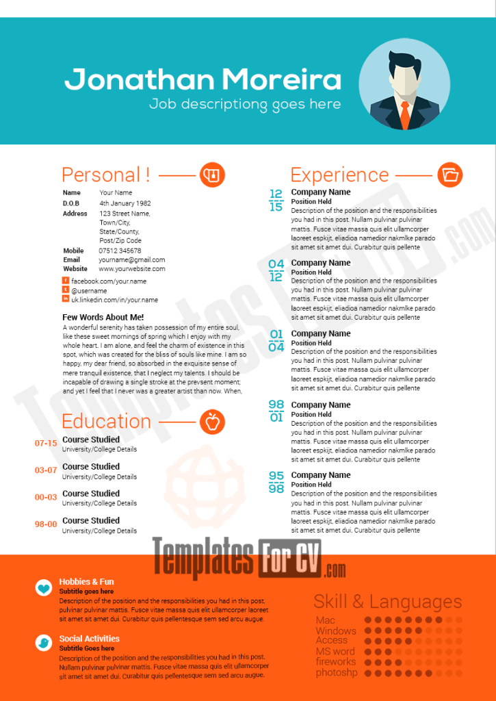 Professional Resume Template preview image