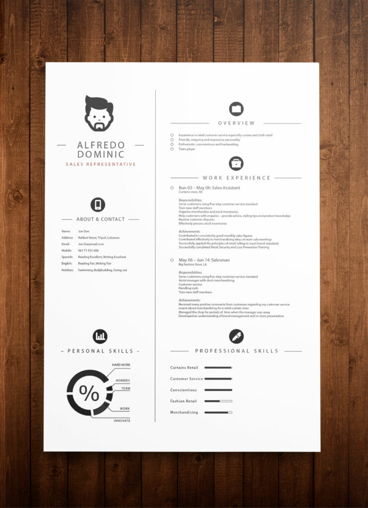 Minimal Resume Template - free download