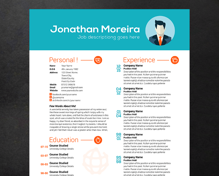professional resume template featured image